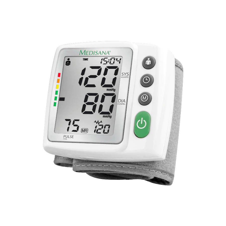 Tensiometru de incheietura medisana bw315, 2 utilizatori, 120 memorii, alb